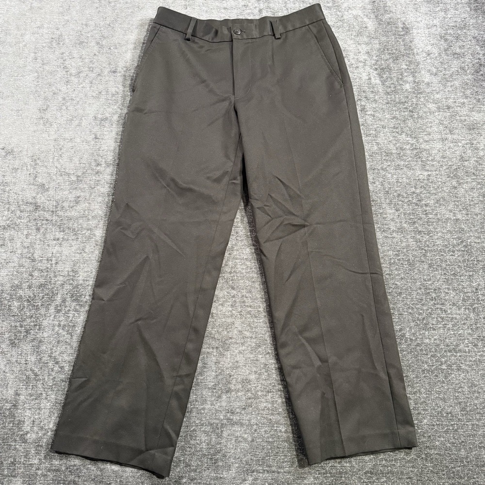 Van Heusen - Men's Dress Slacks Pants Size 30x29‎ Black Polyester